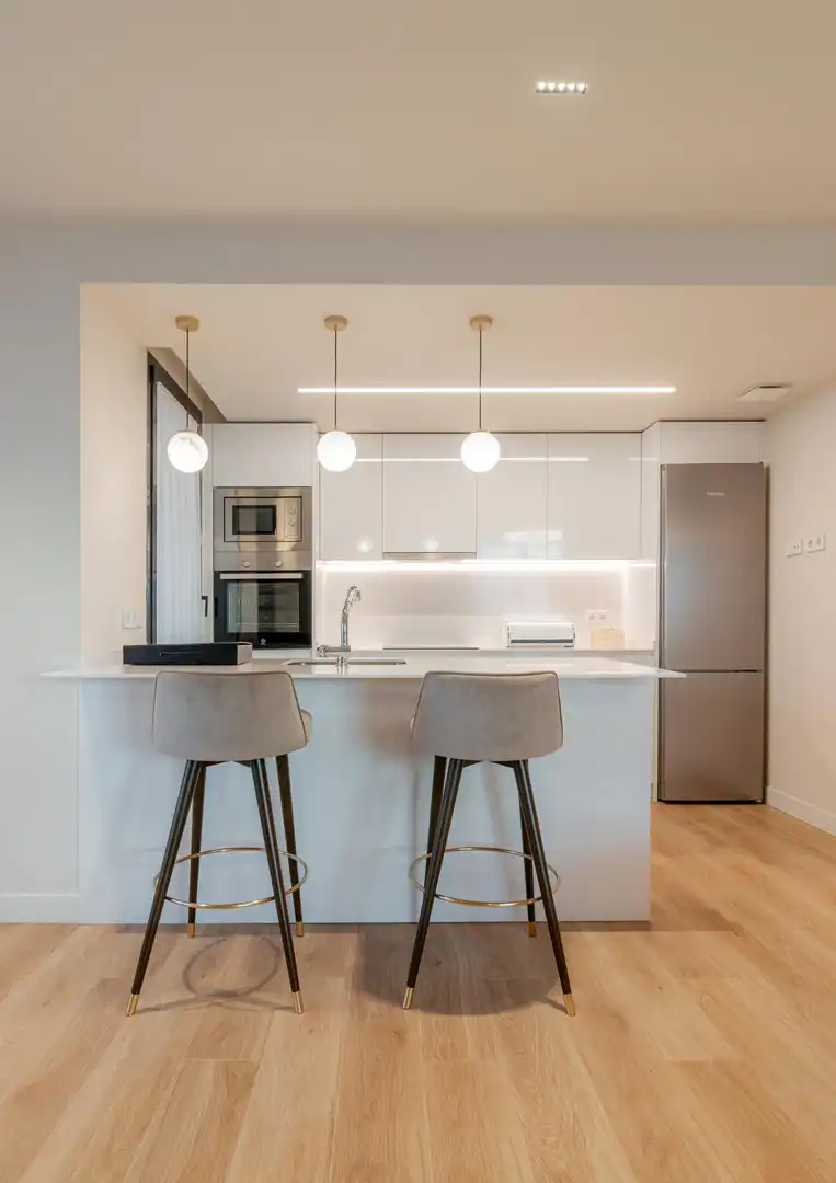 Cocina de Apartamento en venta en Madrid con Calefacción, Jardín privado y Piscina comunitaria