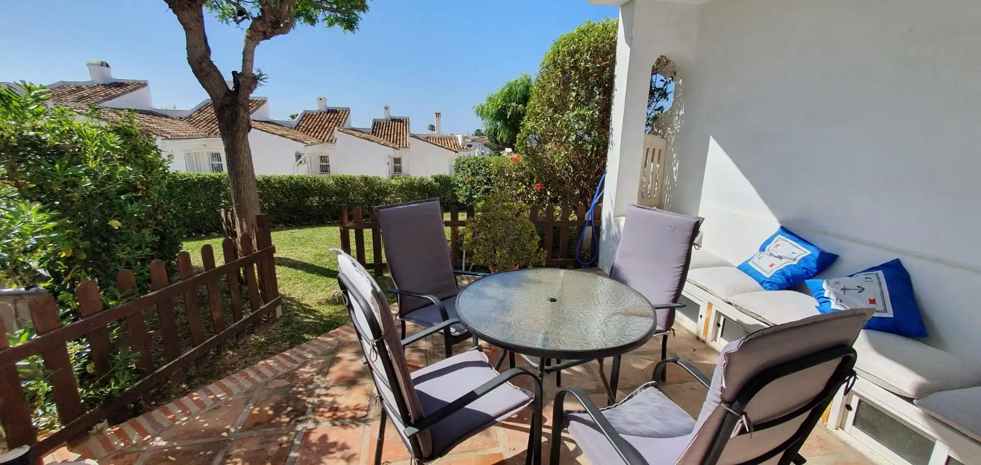 Terrassa de Casa adosada en venda en Mijas amb Jardí privat, Terrassa i Traster