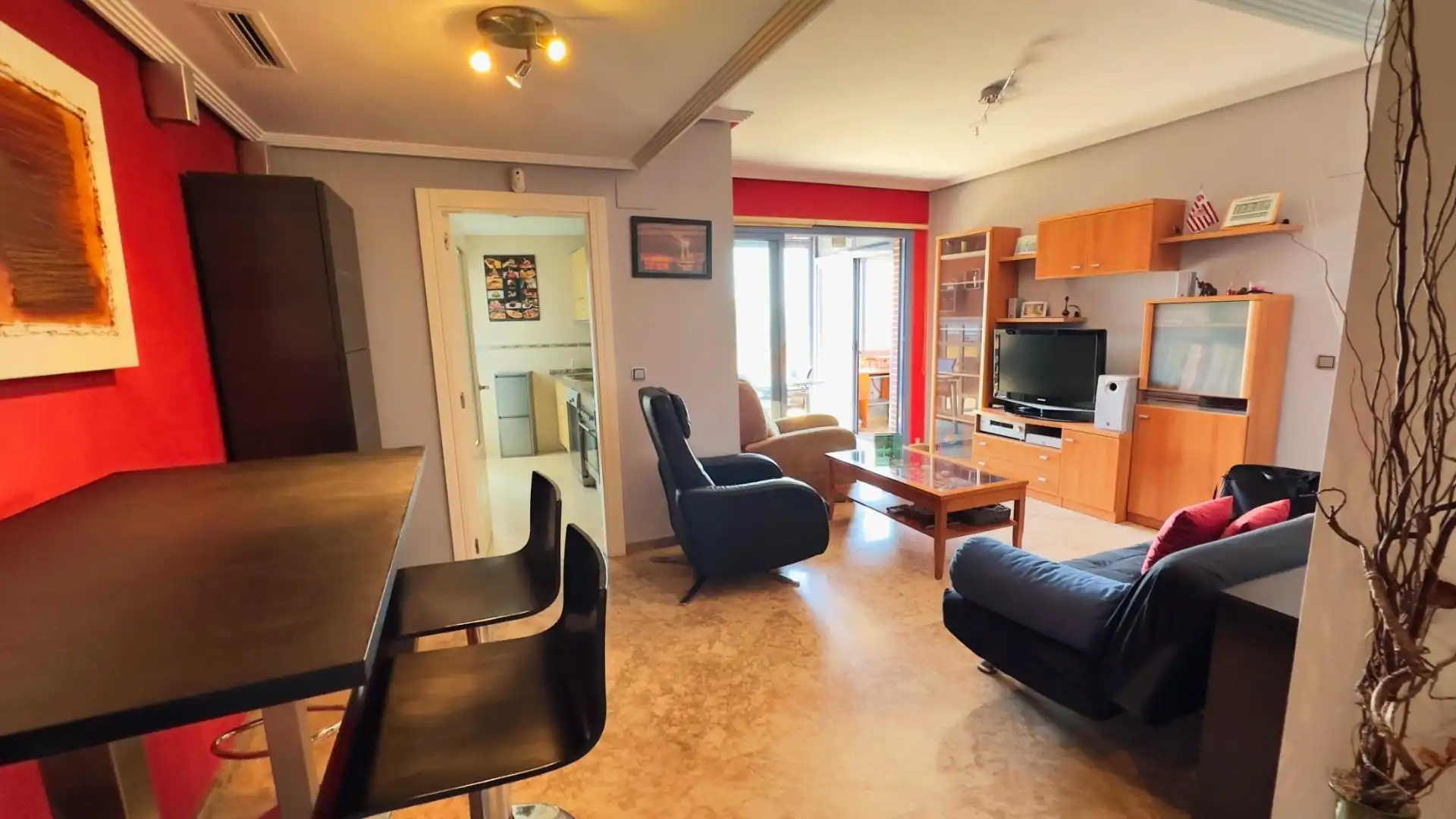 Living room of Flat for sale in Benidorm  with Air Conditioner, Furnished and Community pool