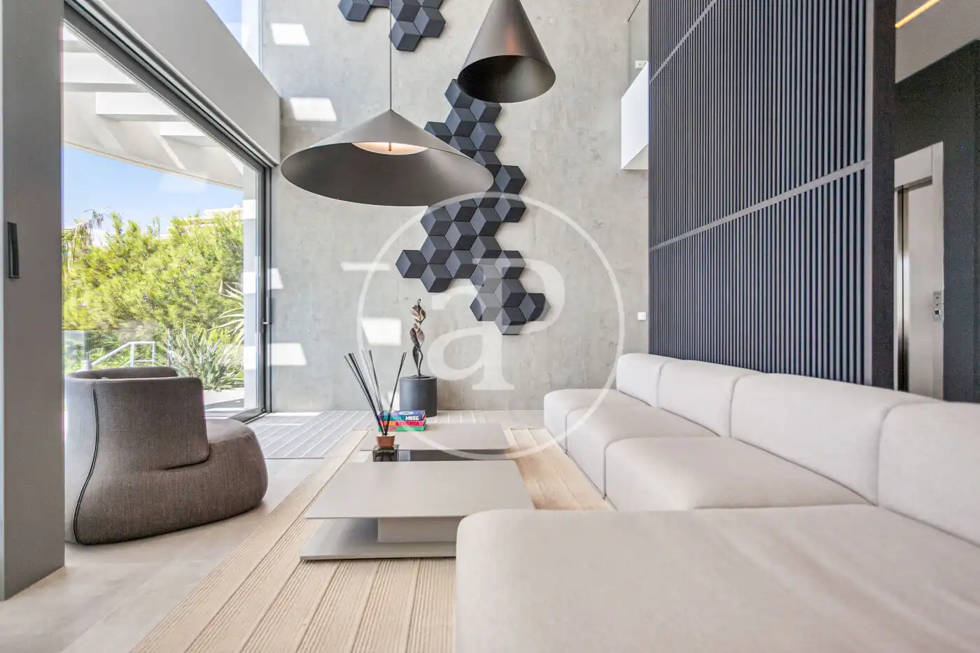 Sala de estar de Casa o chalet en venta en Altea con Aire acondicionado, Calefacción y Jardín privado