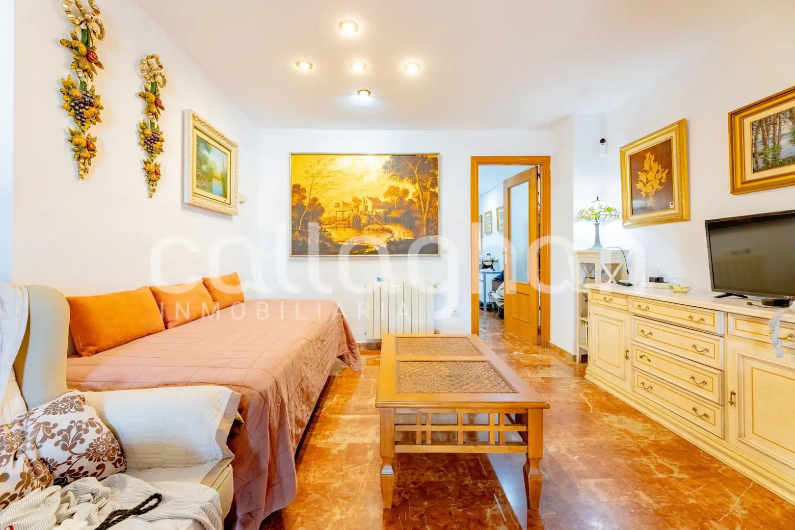 Wohnzimmer von Dachboden zum Verkauf in Valencia mit Klimaanlage, Heizung und Terrasse