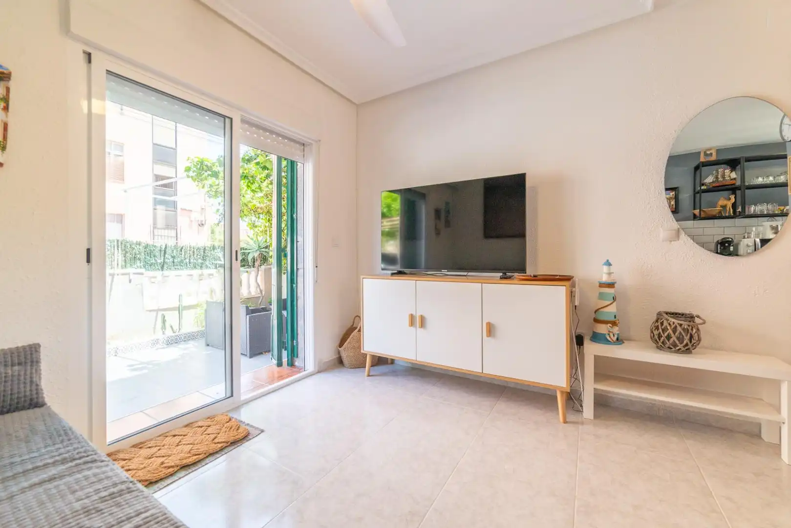 Sala d'estar de Apartament en venda en San Javier amb Aire condicionat, Jardí privat i Terrassa