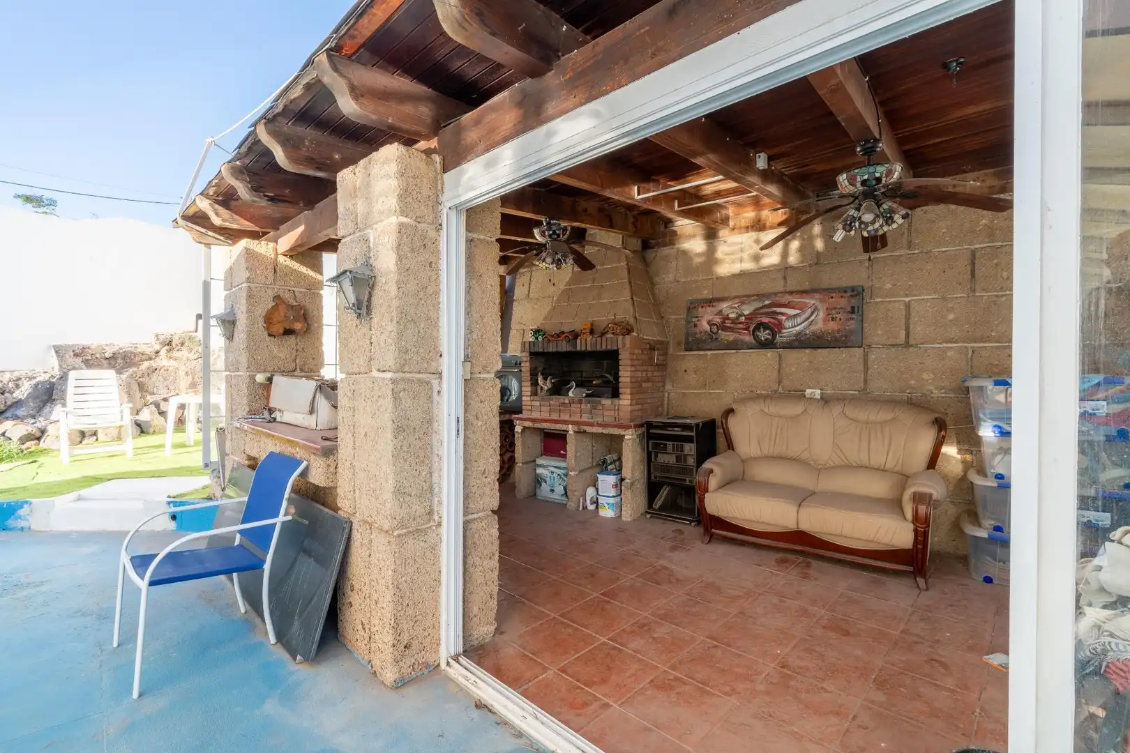 Terrassa de Casa o xalet en venda en Granadilla de Abona amb Jardí privat, Terrassa i Piscina