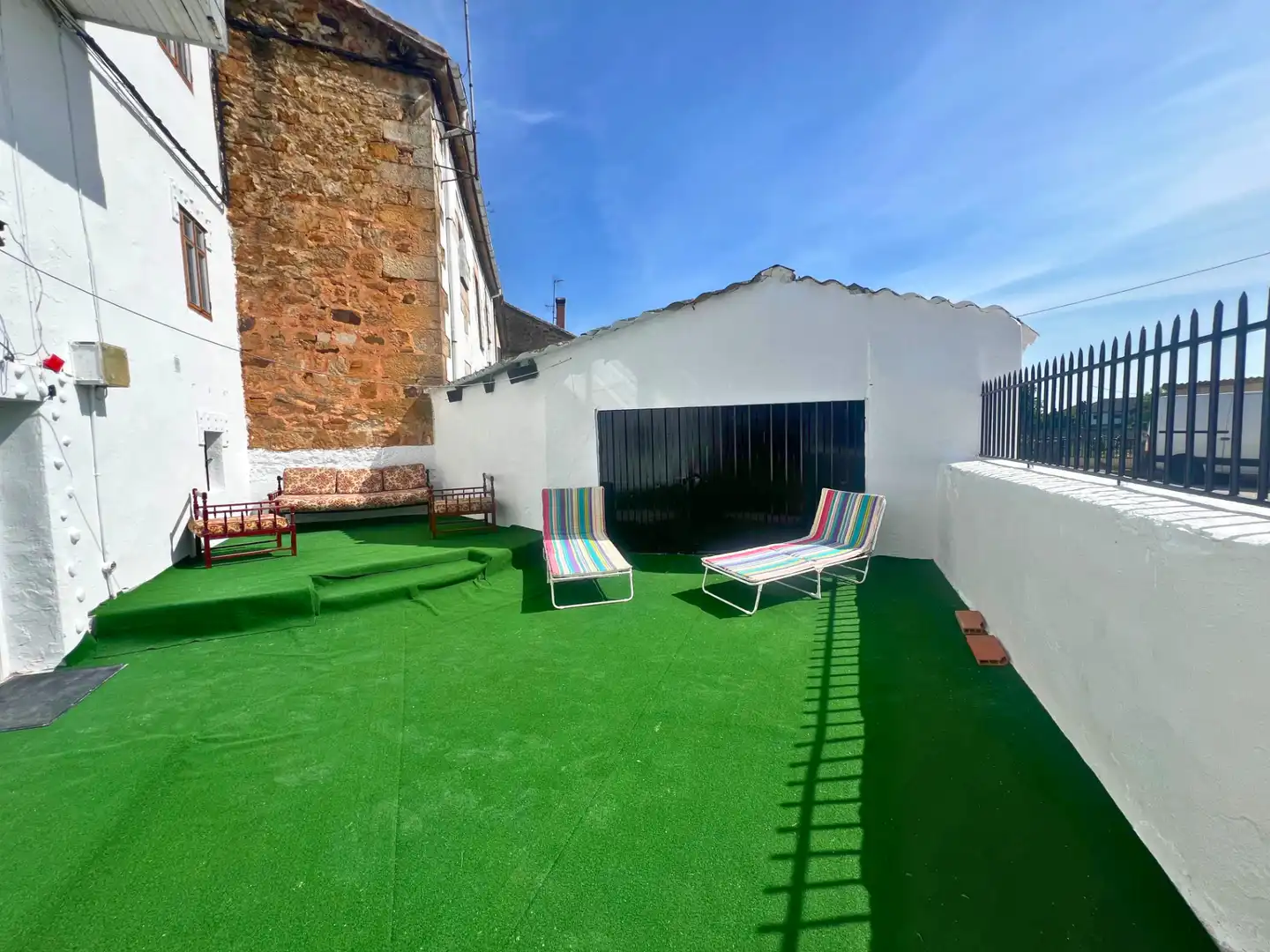 Terrasse von Haus oder Chalet zur Miete in Pomar de Valdivia mit Heizung, Privatgarten und Parkett