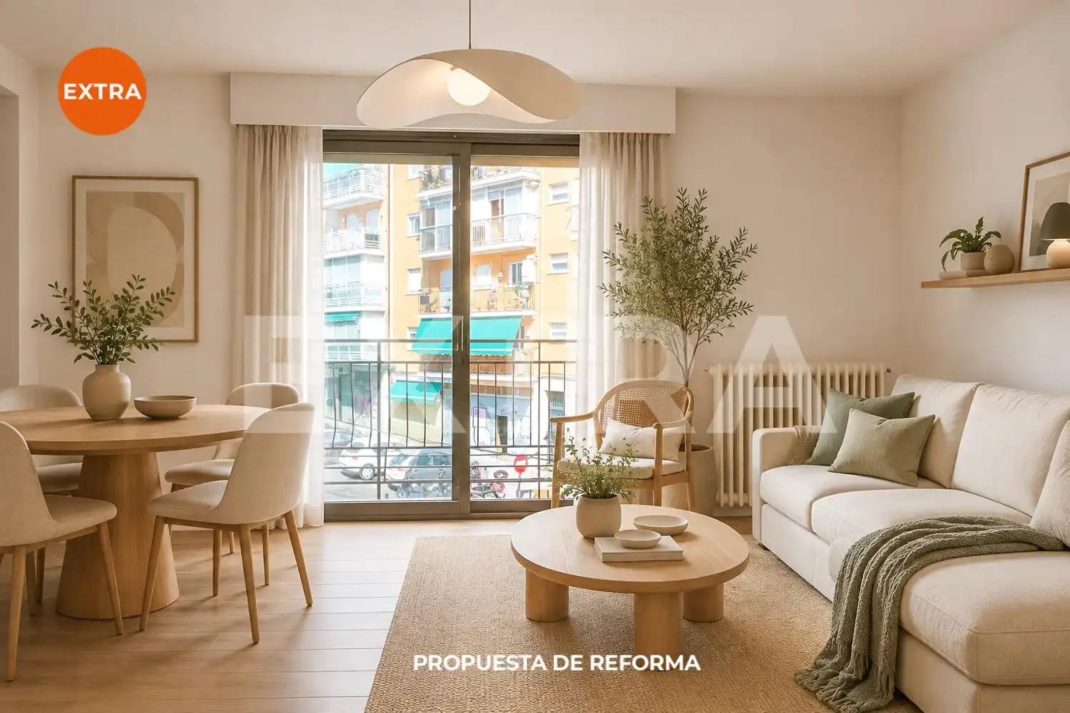 Sala de estar de Piso en venta en Madrid con Calefacción, Parquet y Terraza