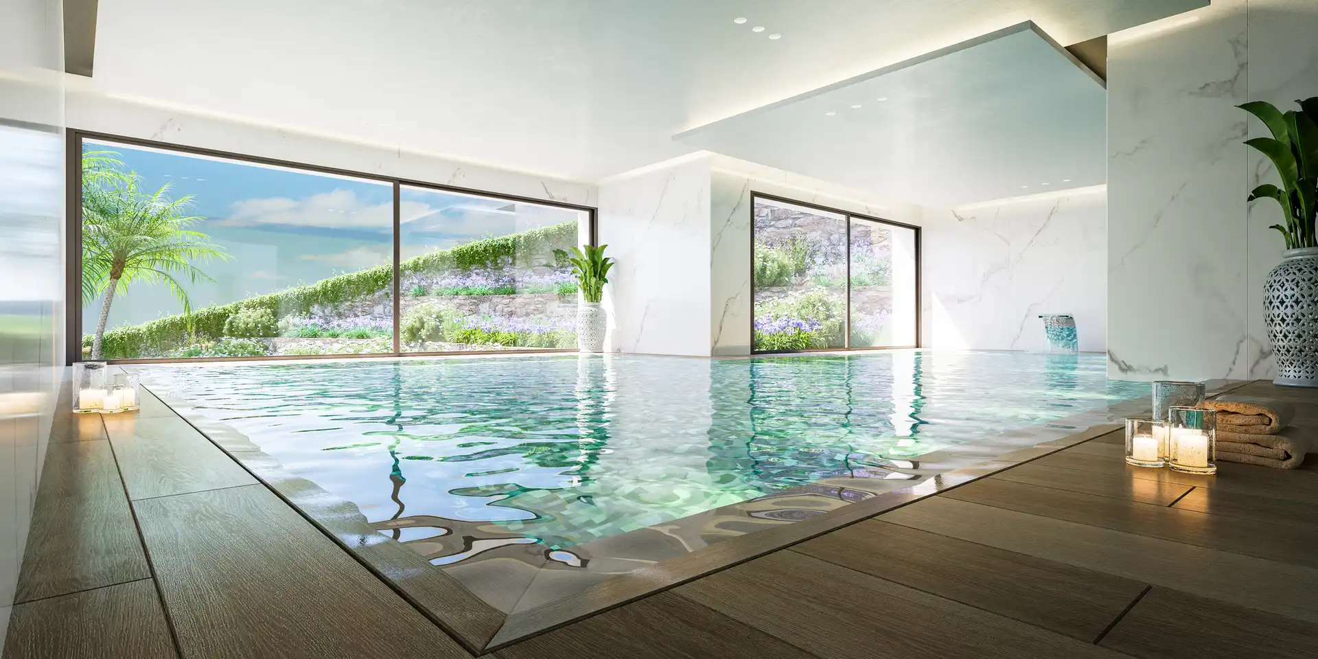 Piscina de Apartamento en venta en Benahavís con Aire acondicionado, Calefacción y Terraza