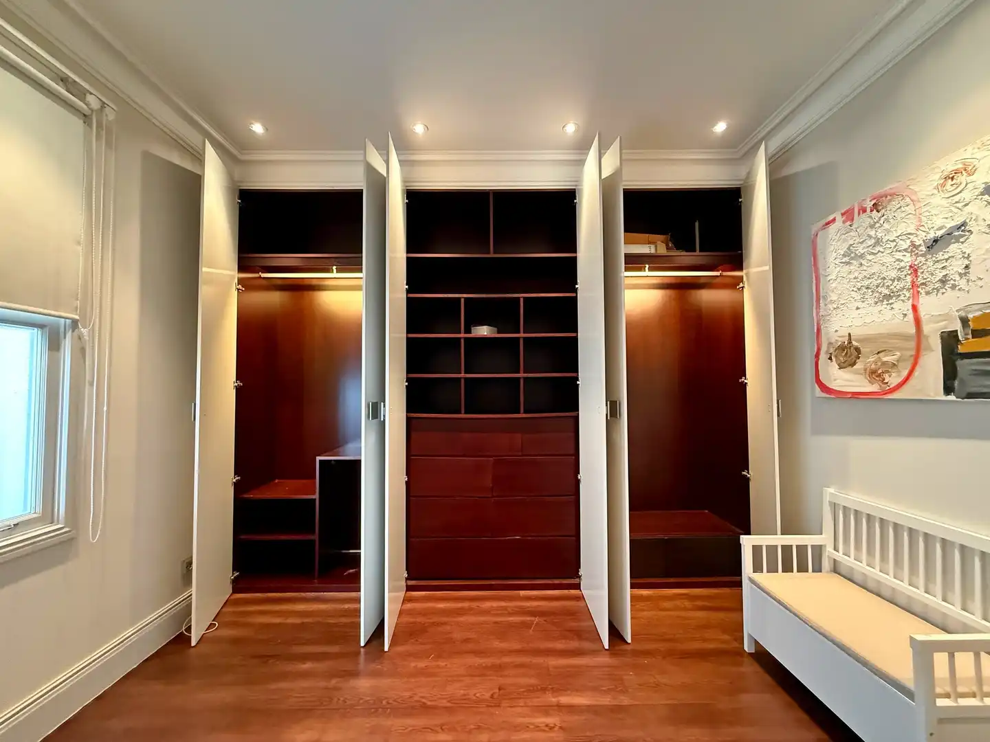 Schlafzimmer von Wohnung zur Miete in A Coruña Capital  mit Heizung, Parkett und Balkon