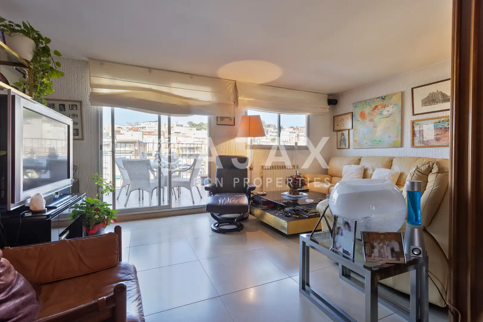 Sala de estar de Ático en venta en Barcelona con Aire acondicionado, Calefacción y Terraza