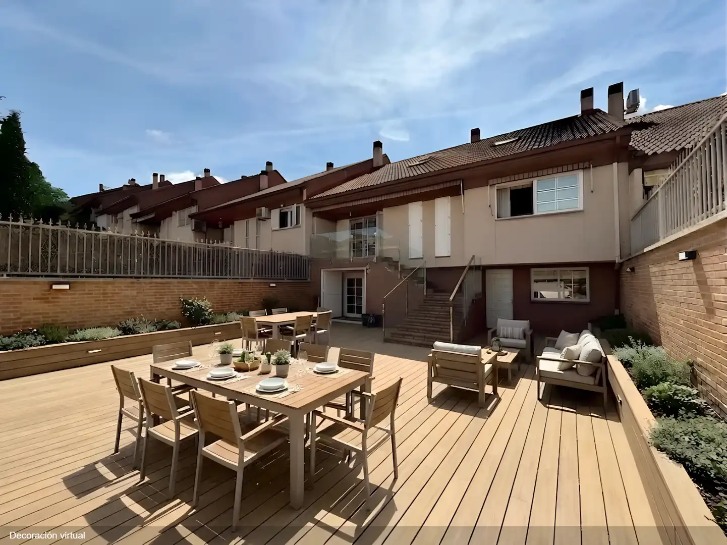 Terrassa de Casa adosada en venda en Las Rozas de Madrid amb Calefacció, Jardí privat i Terrassa