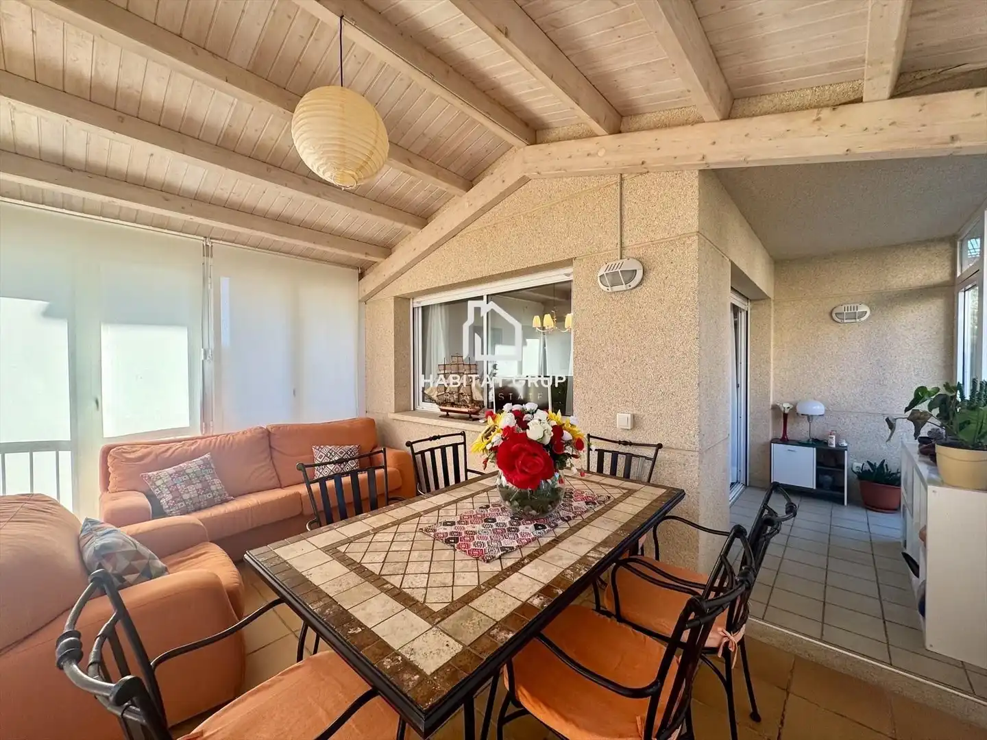 Sala de estar de Casa adosada en venta en Sant Gregori con Aire acondicionado, Calefacción y Jardín privado