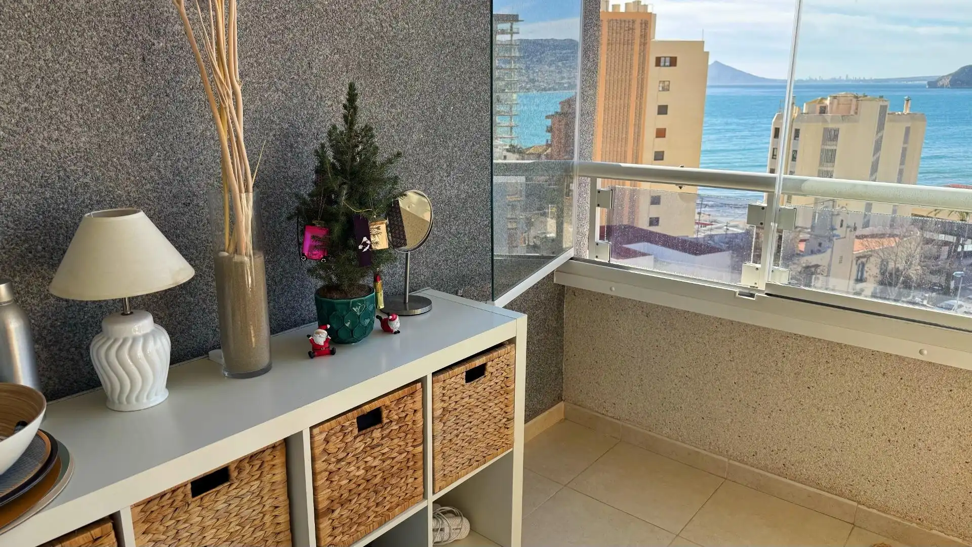 Terrassa de Apartament en venda en Calpe / Calp amb Aire condicionat, Calefacció i Jardí privat