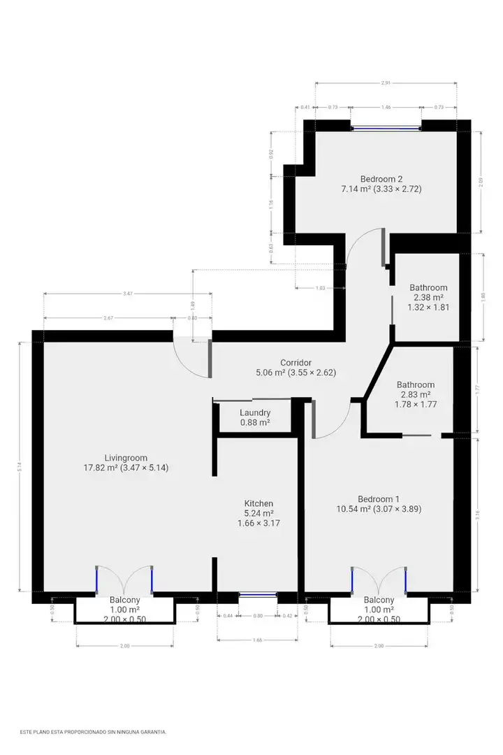Flat for rent in Barcelona  with Air Conditioner, Heating and Furnished