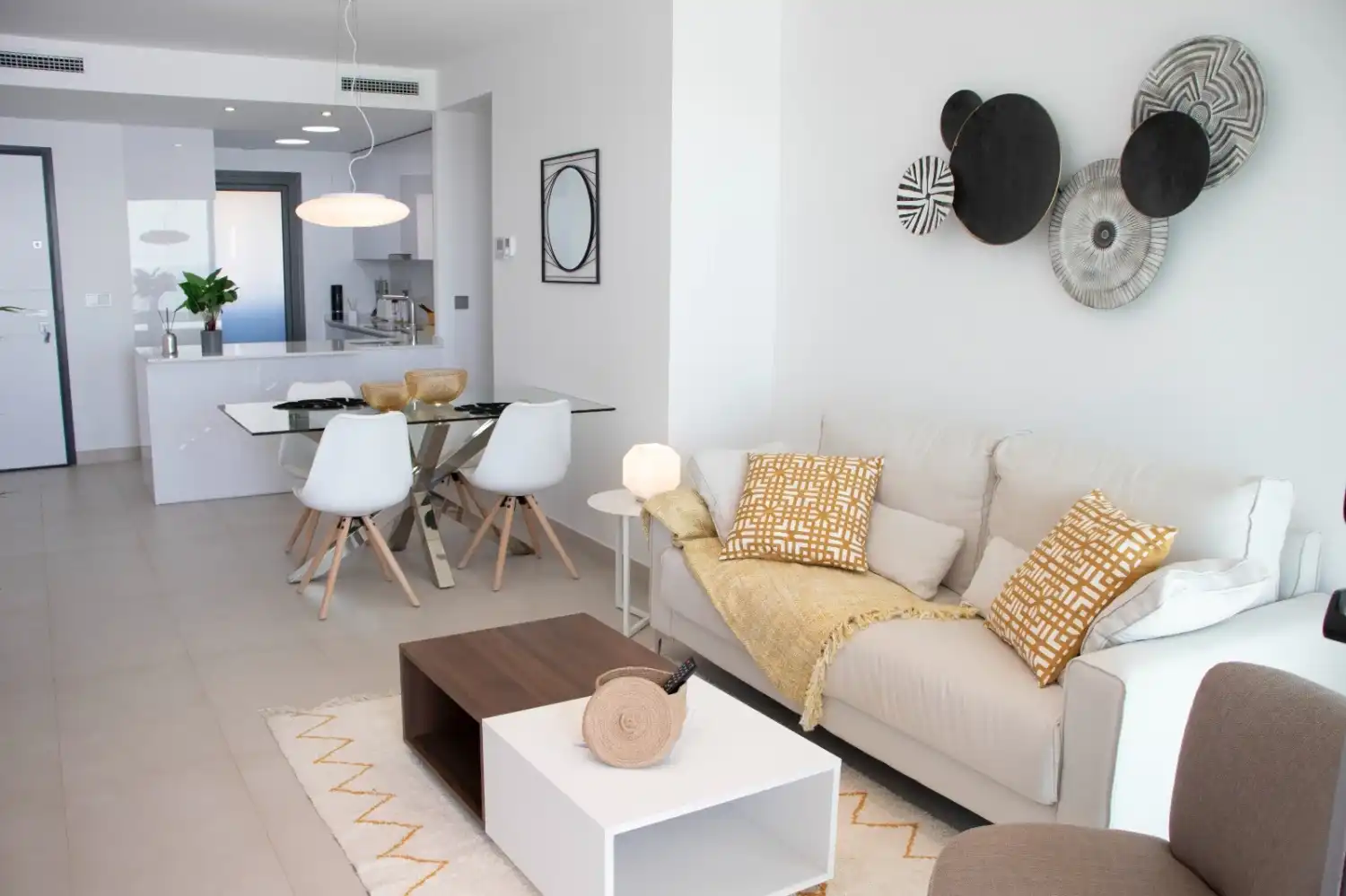 Sala d'estar de Pis de lloguer en Alicante / Alacant amb Aire condicionat, Calefacció i Terrassa