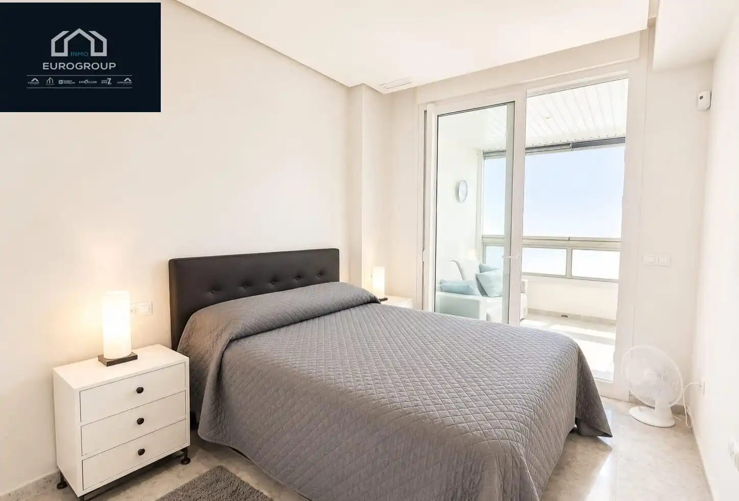 Schlafzimmer von Wohnungen zur Miete in Benidorm mit Heizung, Terrasse und Möbliert
