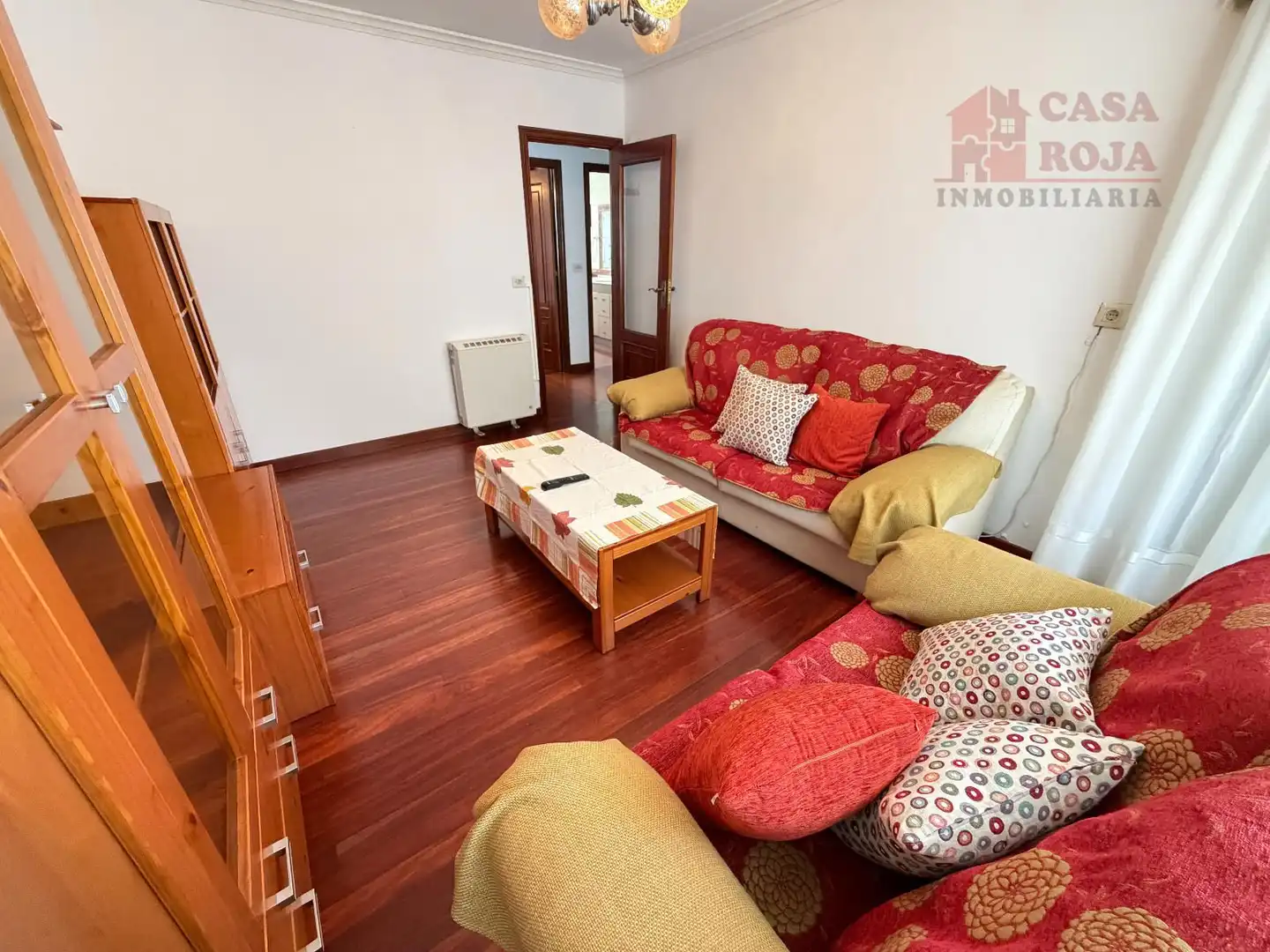 Living room of Flat for sale in Cangas   with Heating, Parquet flooring and Washing machine