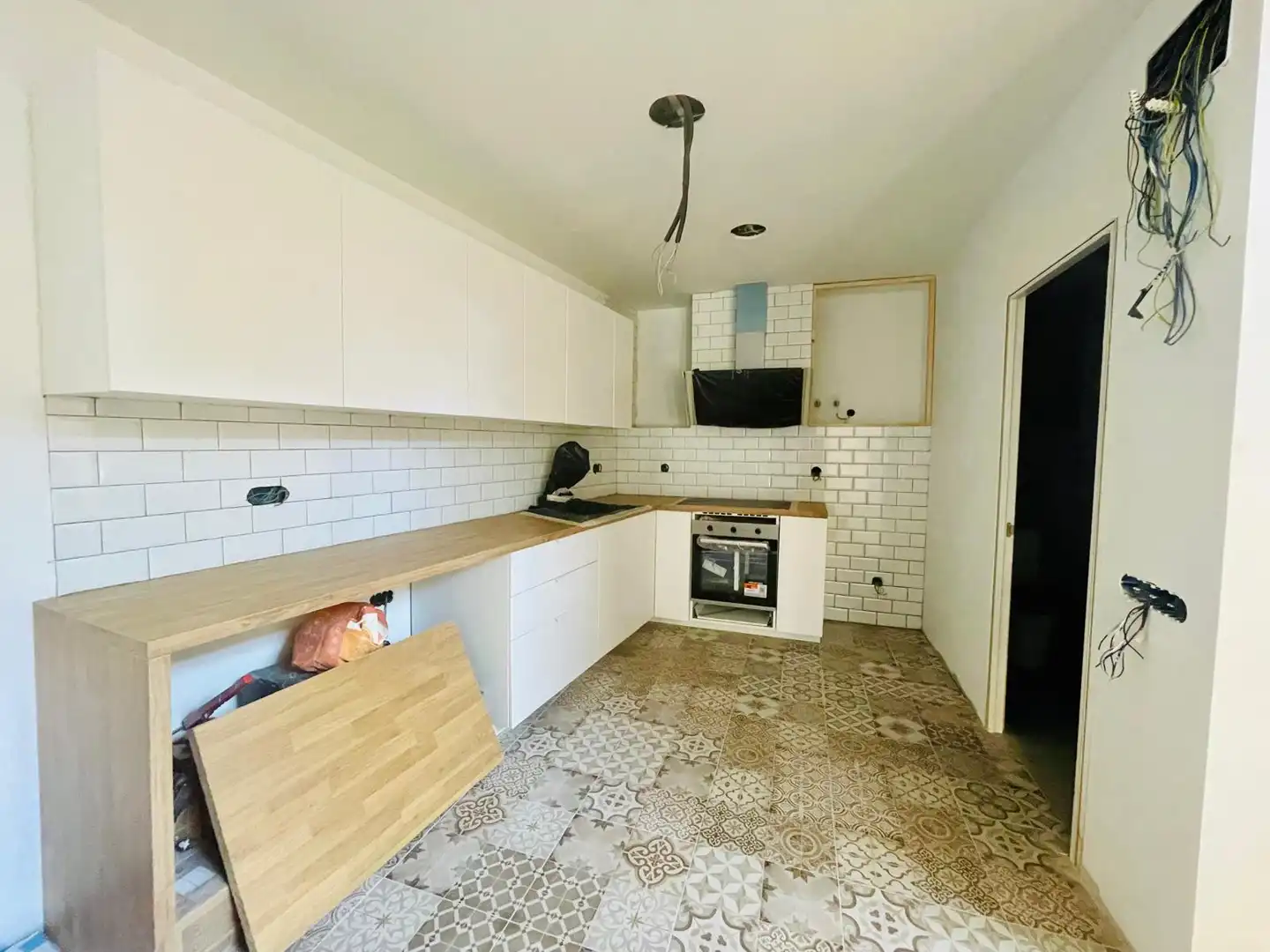 Küche von Maisonette zum Verkauf in Badalona mit Klimaanlage, Parkett und Abstellraum