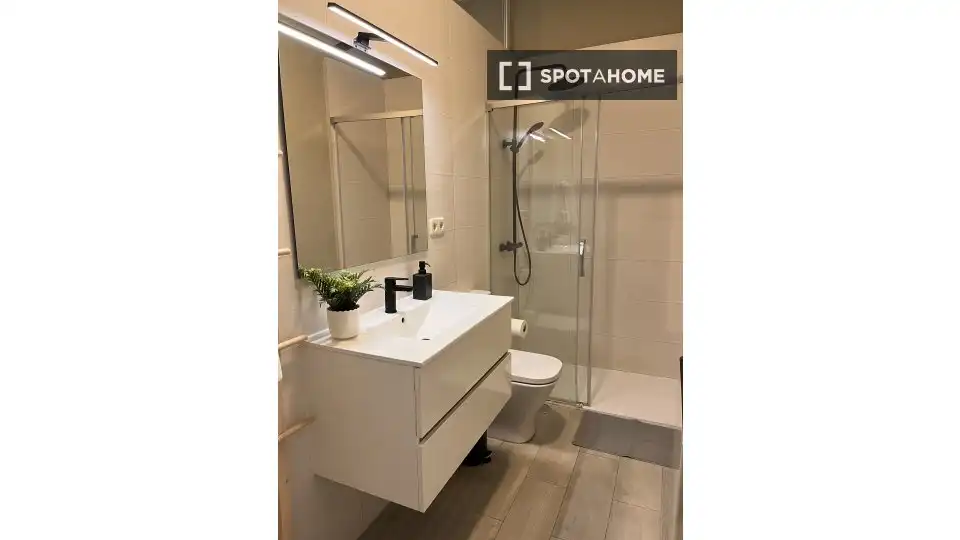 Bany de Apartament per a compartir en Madrid amb Aire condicionat, Calefacció i Terrassa
