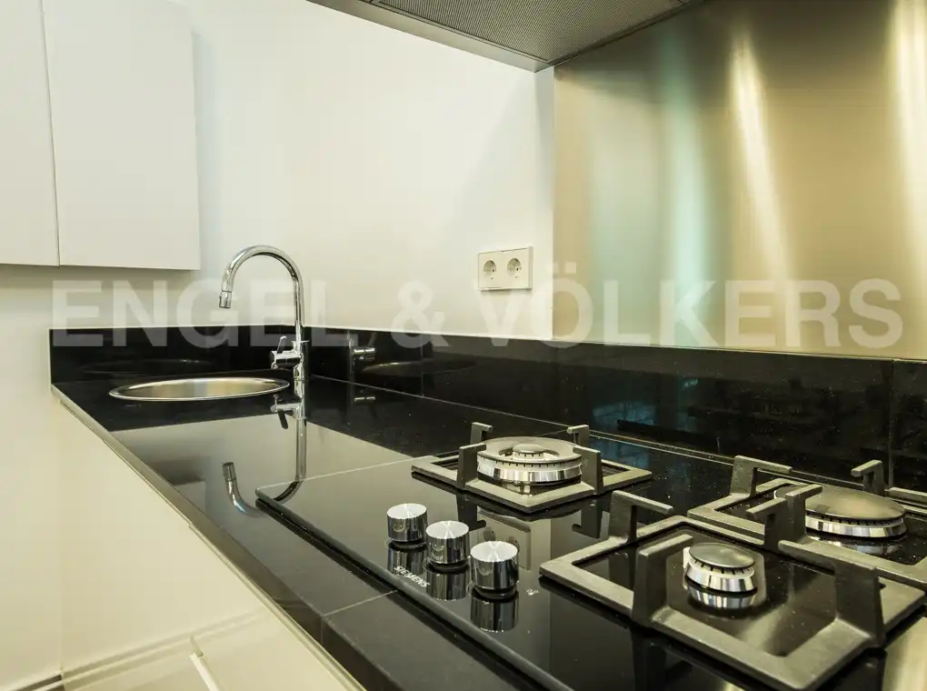 Kitchen of Flat for rent in Barcelona  with Air Conditioner, Heating and Private garden