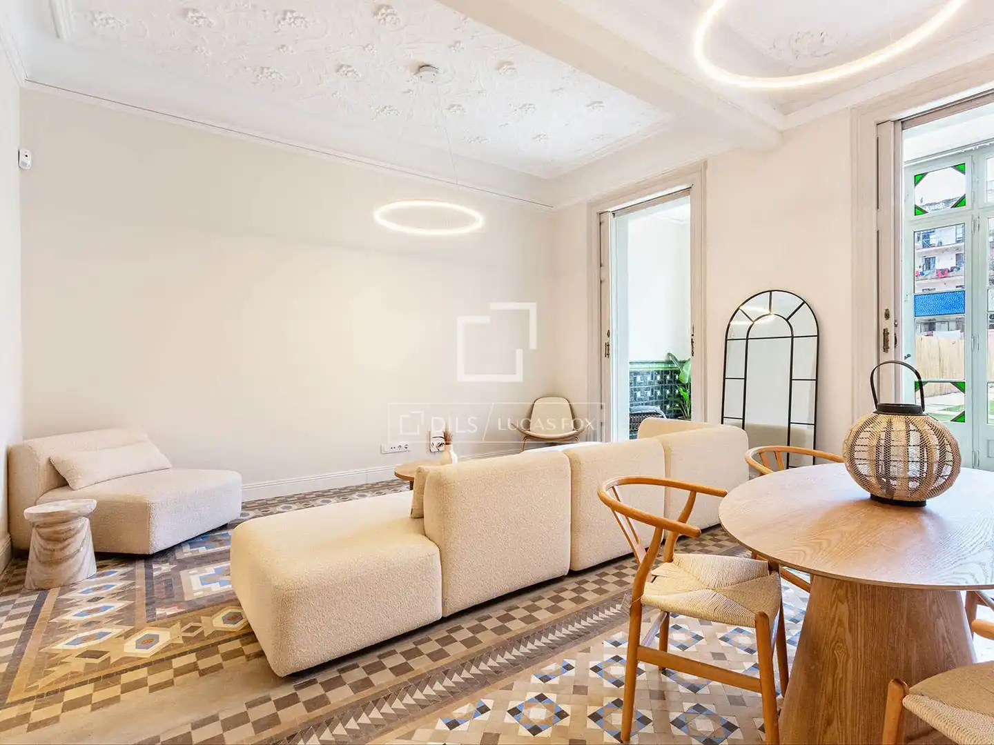 Living room of Flat for sale in Barcelona  with Air Conditioner, Private garden and Terrace
