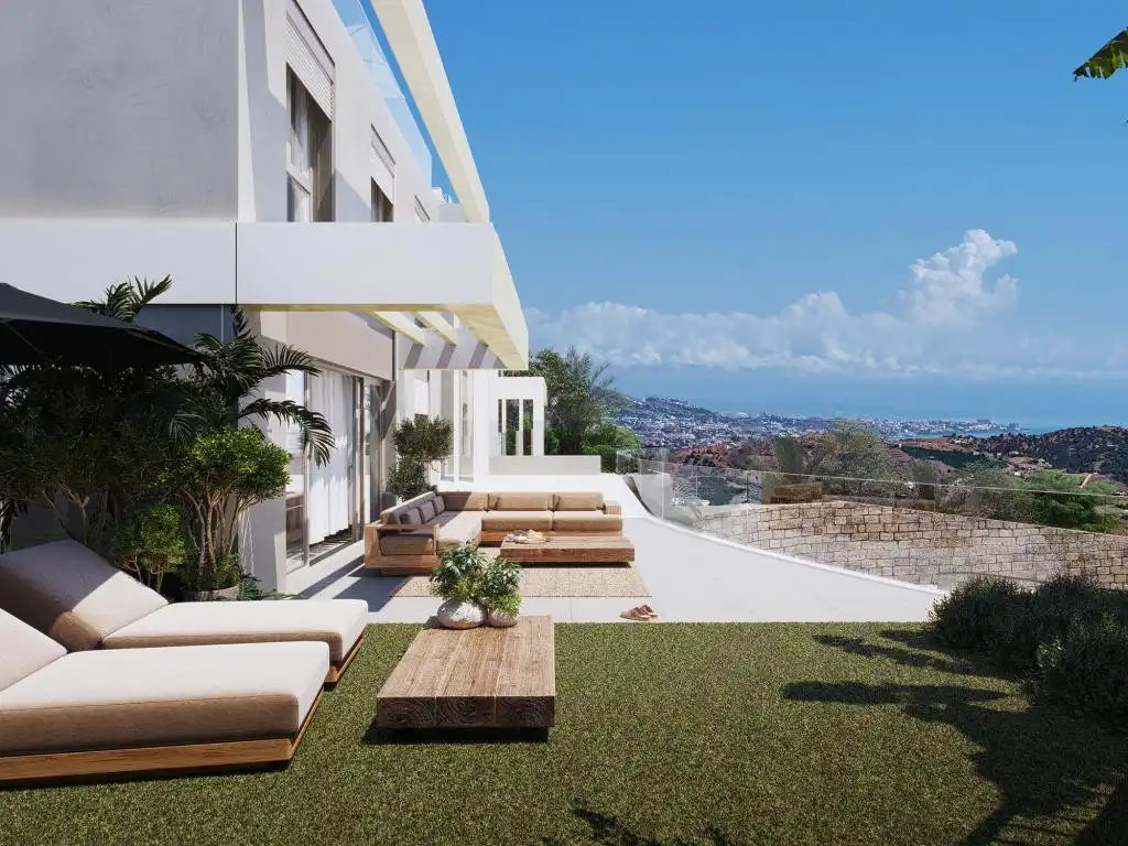Terrassa de Casa adosada en venda en Mijas amb Aire condicionat, Jardí privat i Terrassa