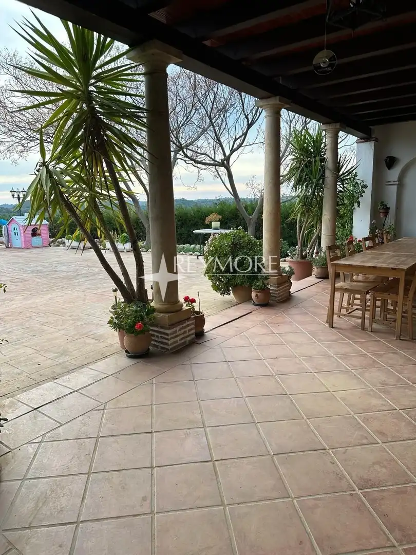 Terraza de Finca rústica en venta en La Puebla de los Infantes con Aire acondicionado, Calefacción y Jardín privado