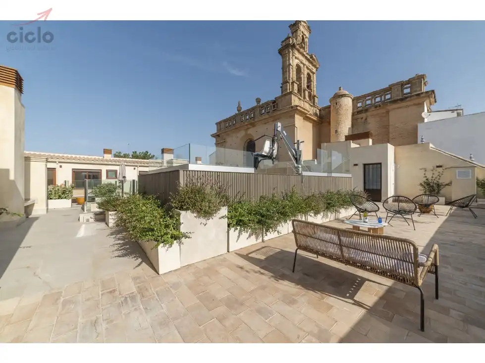 Terraza de Piso de alquiler en Sevilla con Terraza, Piscina y Amueblado