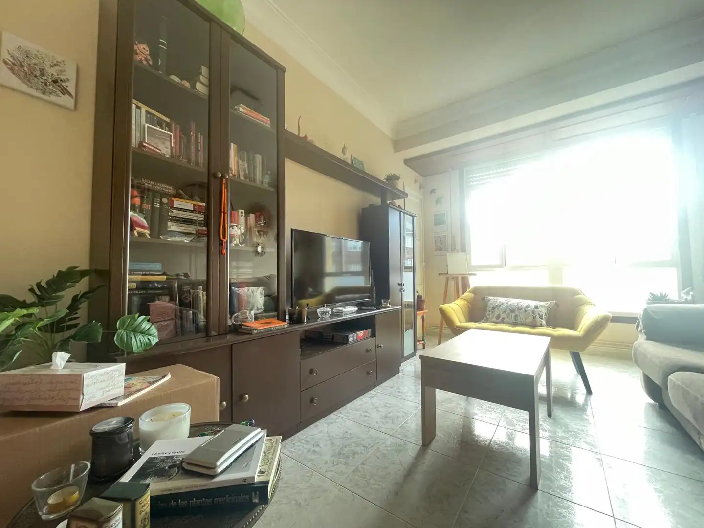 Sala d'estar de Pis en venda en A Malata - Catabois - Ciudad Jardín