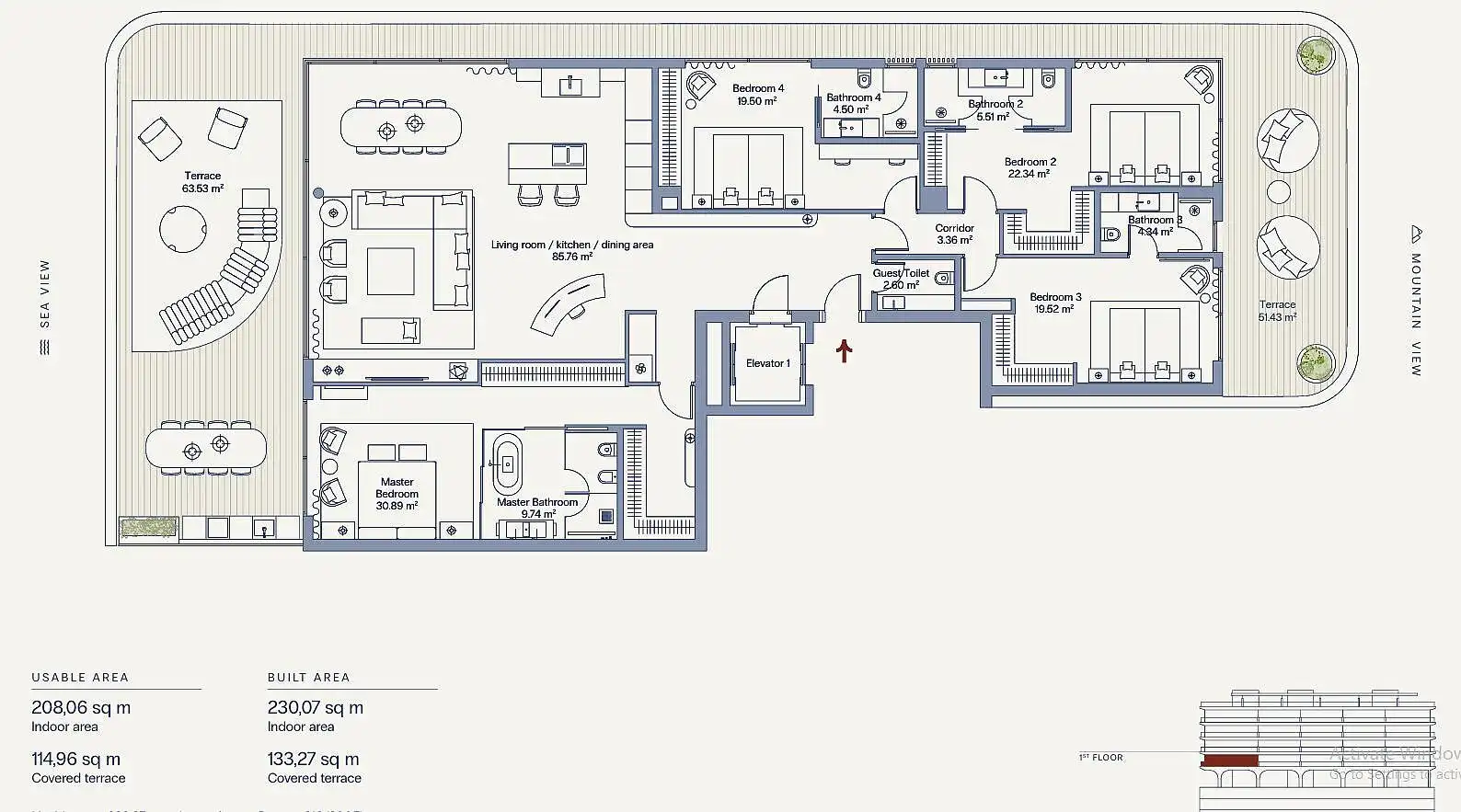 Apartment with lift for sale in Punta Plata, imagen 24