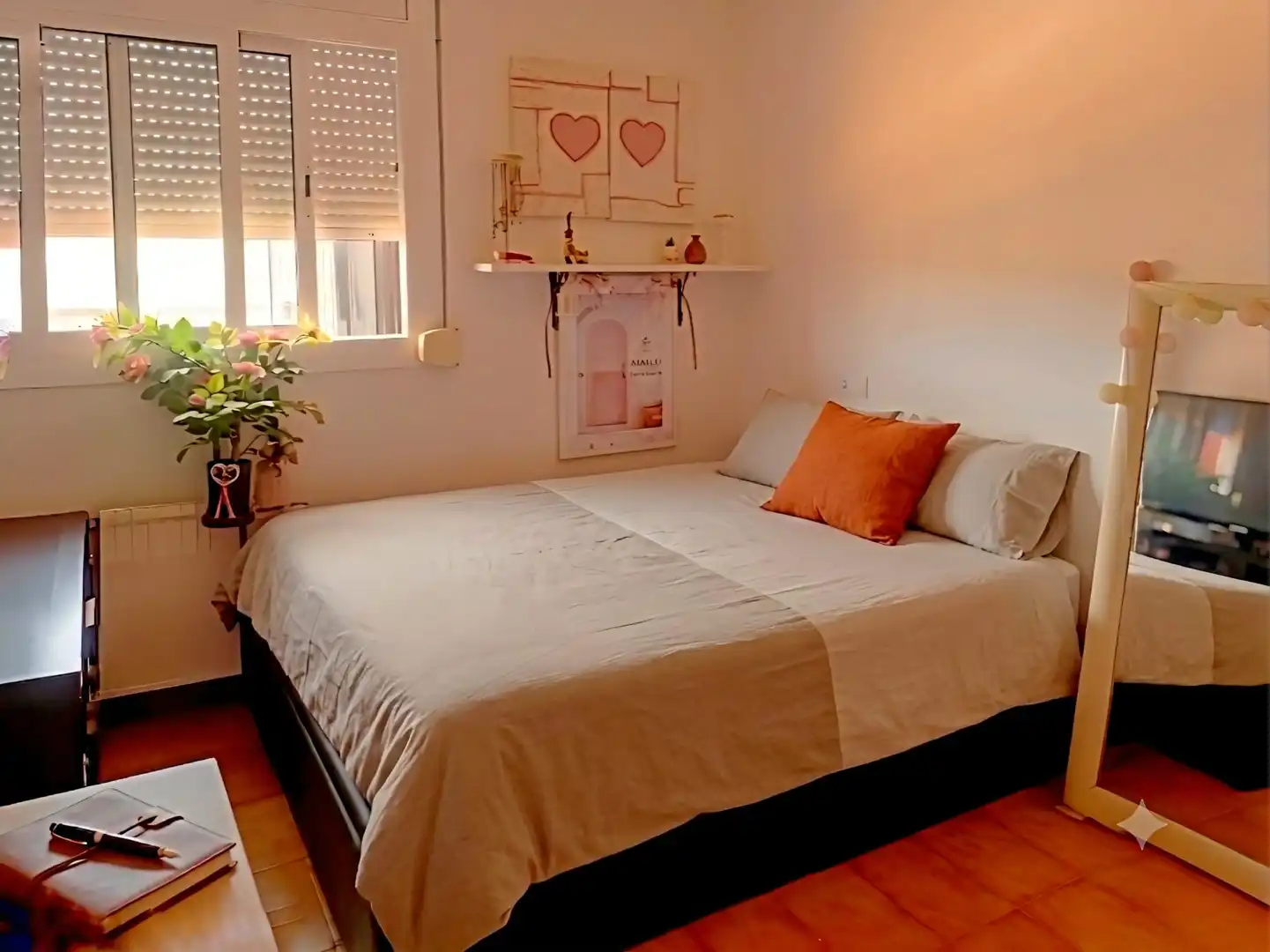 Schlafzimmer von Dachboden zur Miete in Palafrugell mit Terrasse, Möbliert und Ofen