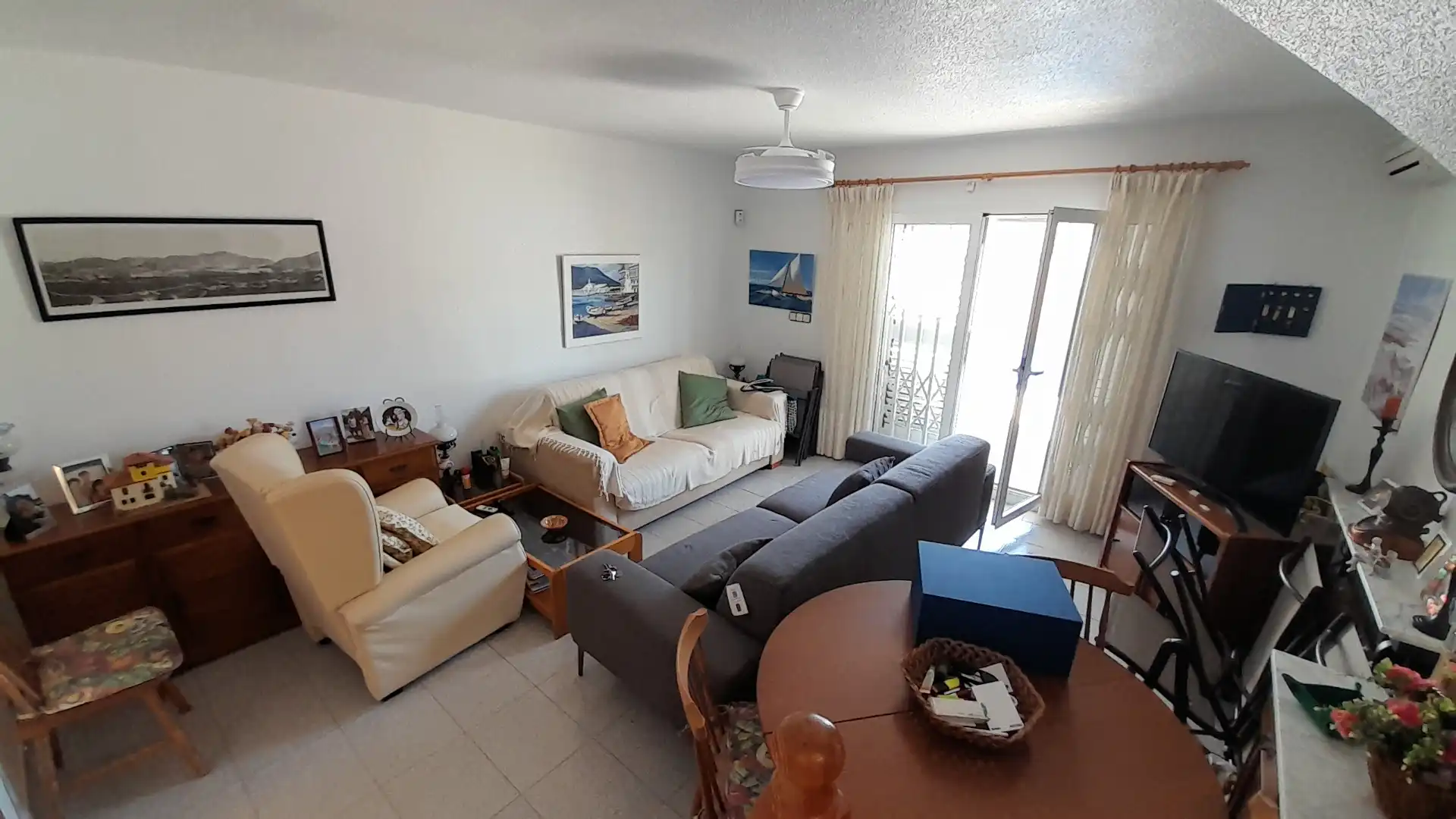 Sala d'estar de Casa o xalet en venda en Mazarrón amb Aire condicionat, Jardí privat i Piscina