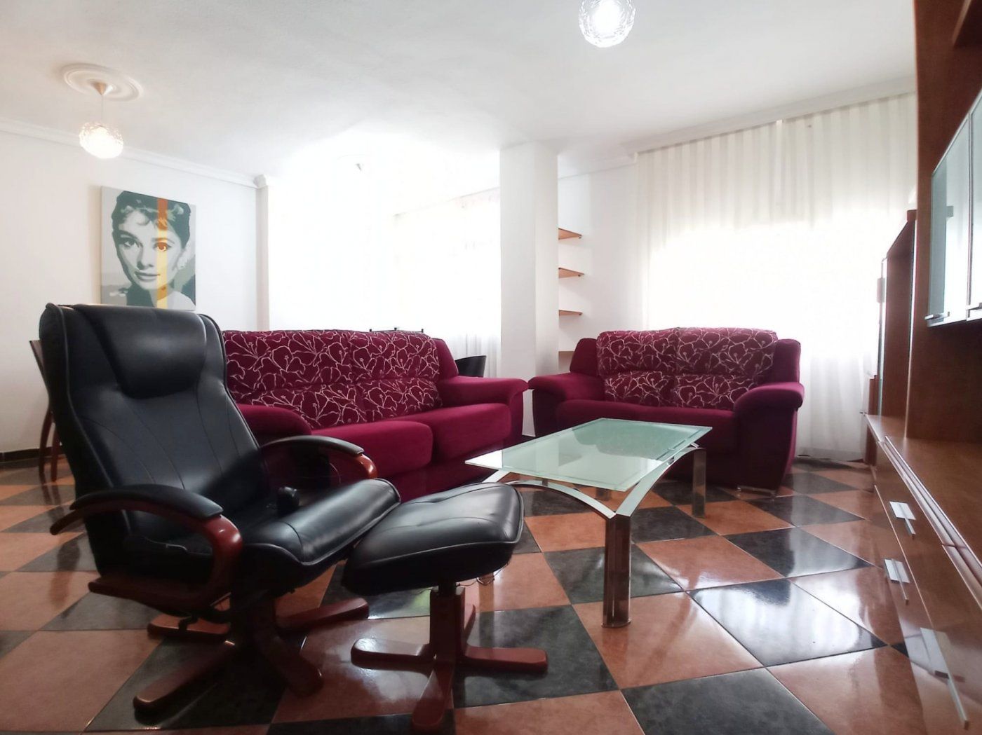 Sala d'estar de Pis de lloguer en  Almería Capital amb Aire condicionat