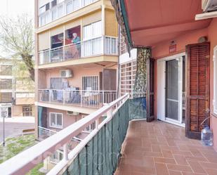 Balcony of Flat for sale in  Barcelona Capital  with Air Conditioner, Parquet flooring and Terrace