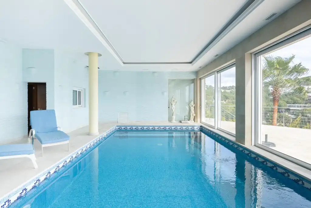 Piscina de Casa o xalet en venda en Calvià amb Aire condicionat, Jardí privat i Terrassa