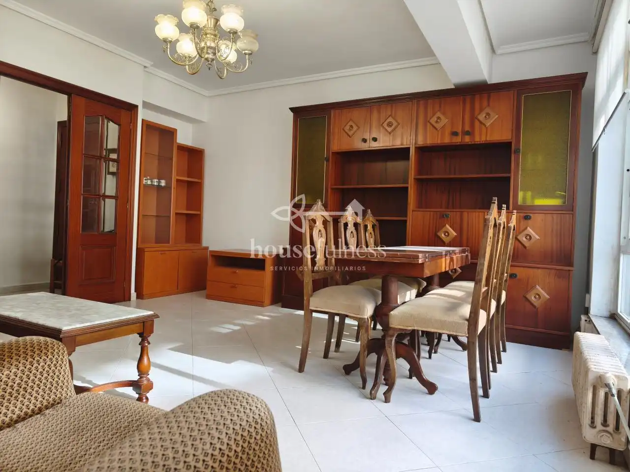 Sala d'estar de Pis en venda en Fene amb Calefacció, Parquet i Moblat