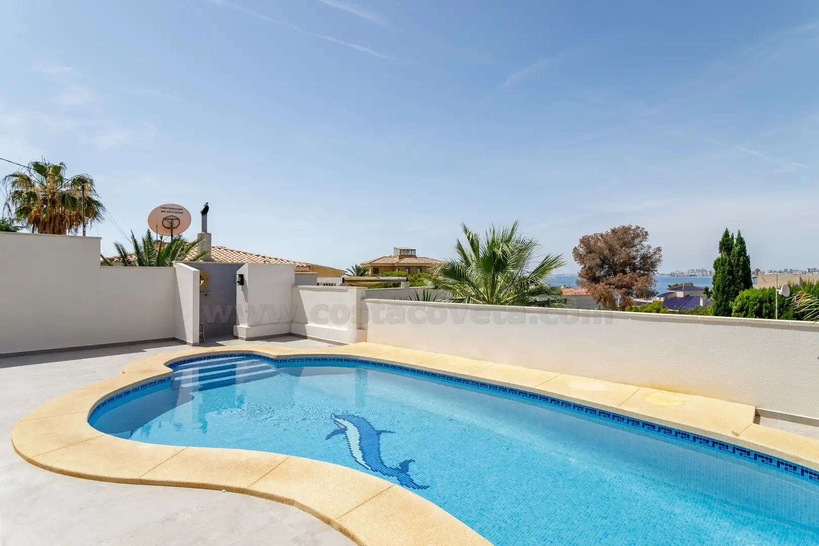 Piscina de Casa o xalet en venda en El Campello amb Aire condicionat, Jardí privat i Terrassa