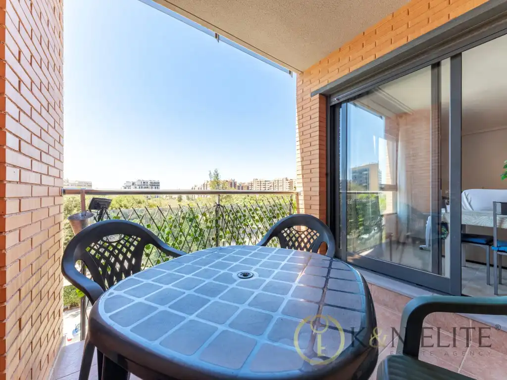 Balcony of Flat for sale in Alicante / Alacant  with Air Conditioner, Private garden and Terrace