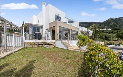 Exterior view of Single-family semi-detached for sale in Mijas  with Air Conditioner, Private garden and Terrace
