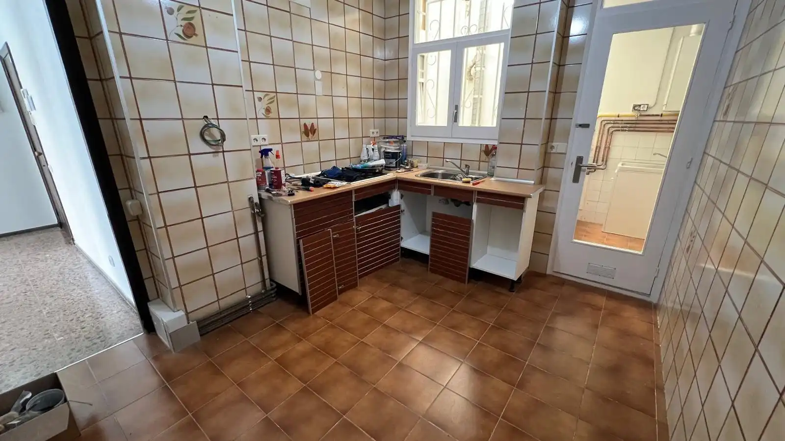 Kitchen of Flat for sale in Sabadell  with Air Conditioner, Heating and Terrace