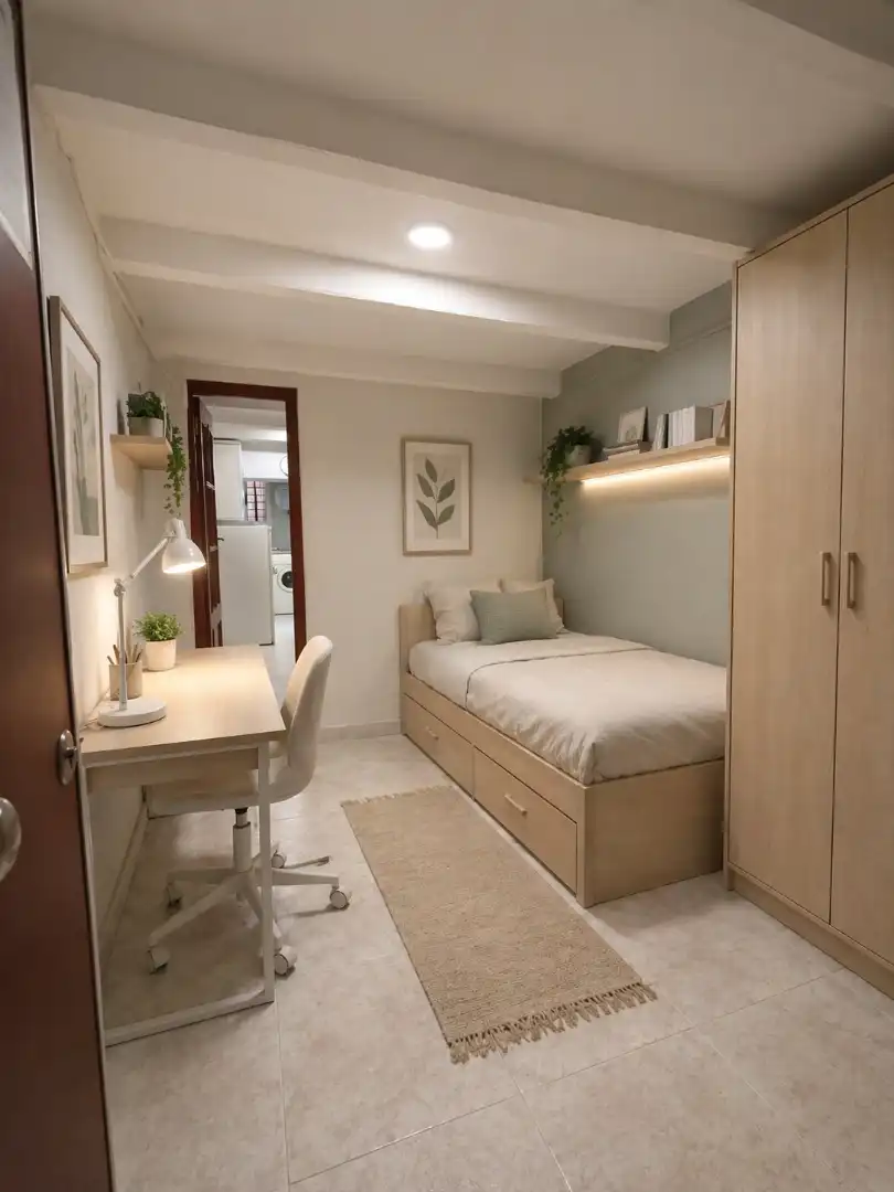 Bedroom of Apartments for sale in  Barcelona Capital  with Washing machine, Microwave and Alarm