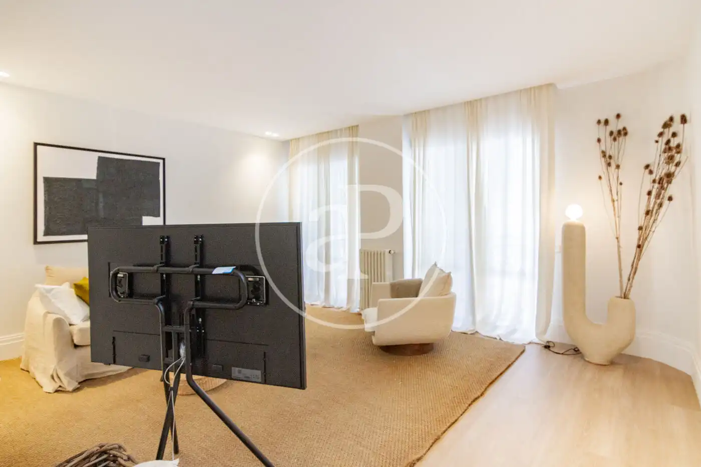 Wohnzimmer von Wohnung zum Verkauf in Madrid mit Klimaanlage, Heizung und Balkon