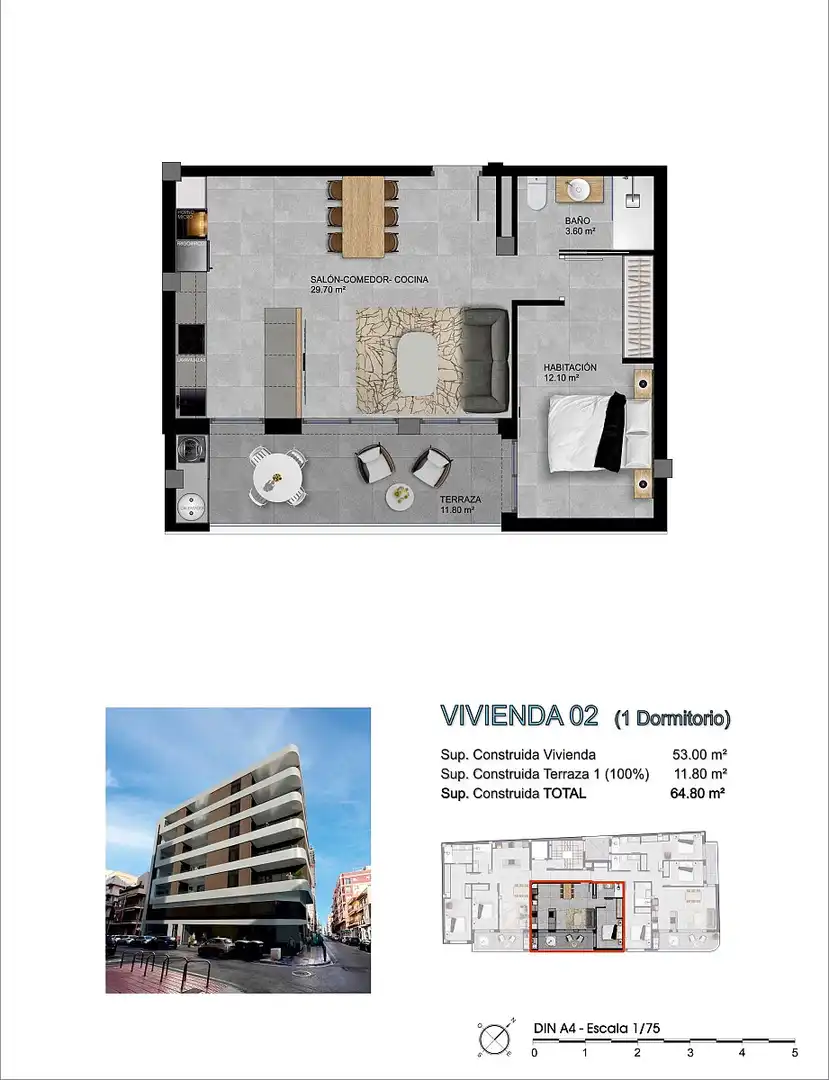 Appartement compact avec terrasse à vendre à Santa Pola ciudad, imagen 14