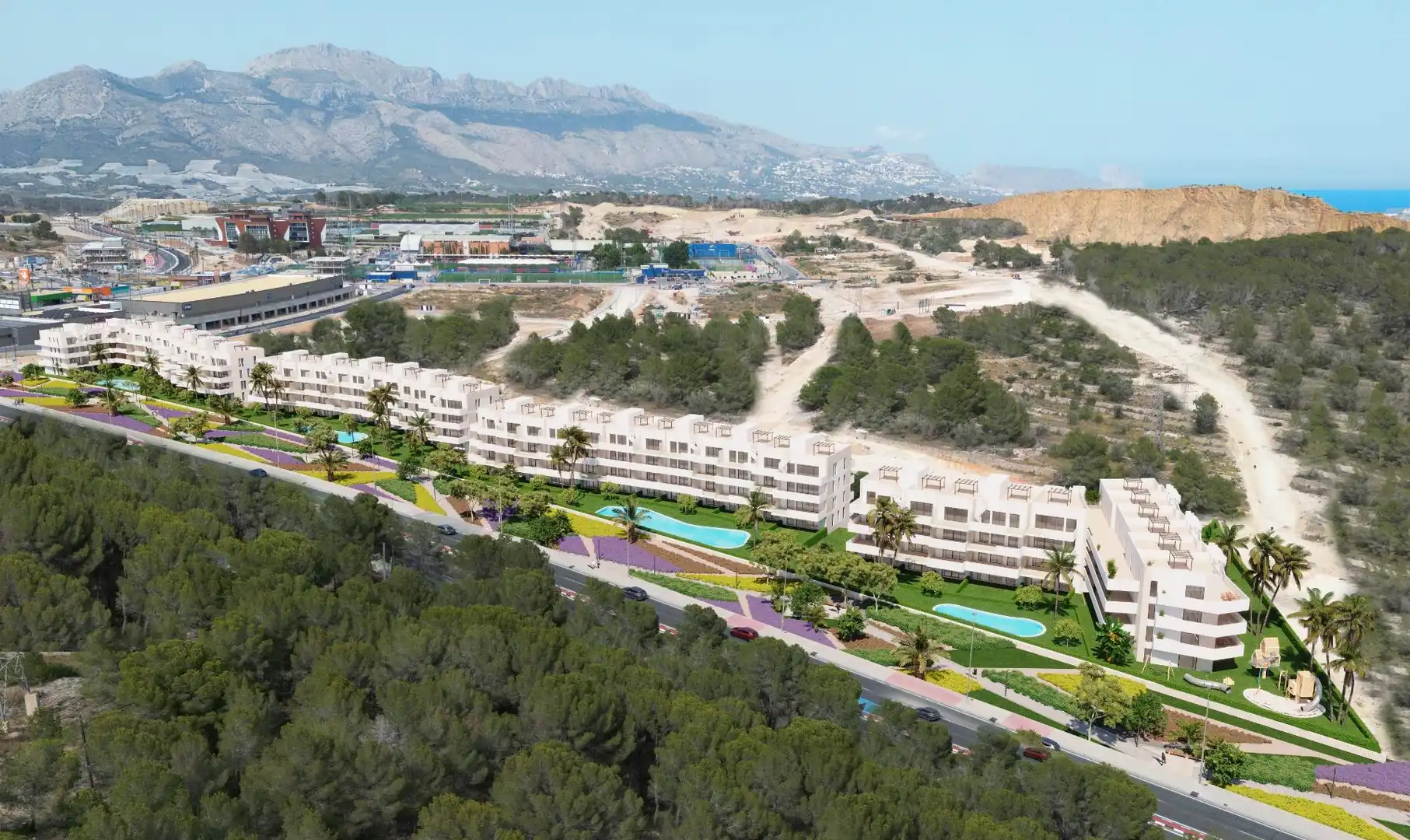 Vista exterior de Pis en venda en La Nucia amb Jardí privat, Parquet i Terrassa