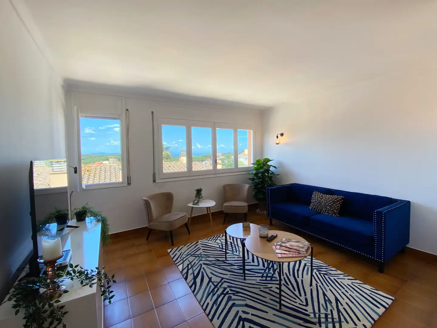 Wohnzimmer von Wohnung zum Verkauf in Begur mit Heizung, Terrasse und Möbliert