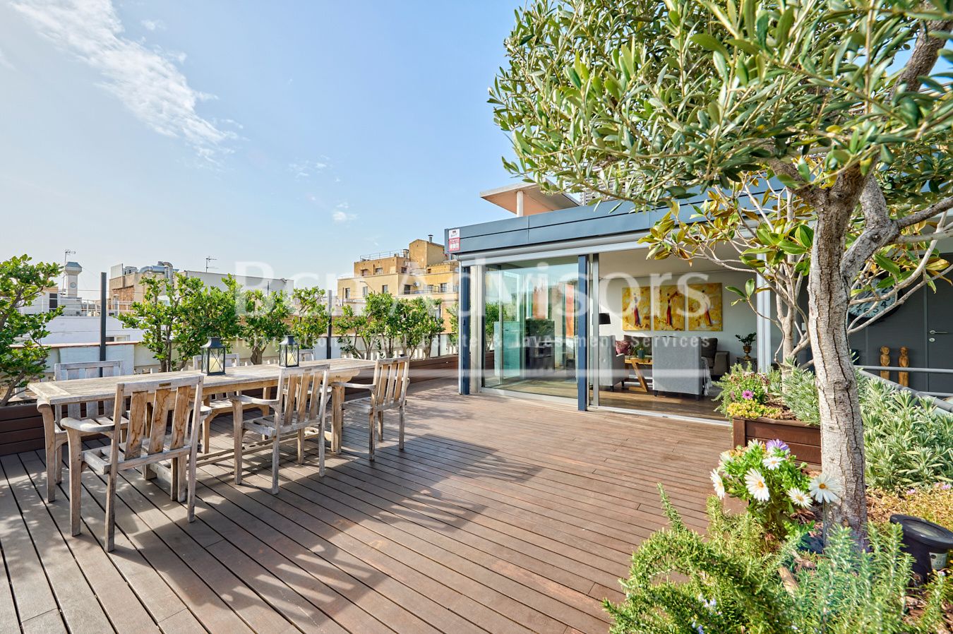 Terrace of Attic for sale in  Barcelona Capital  with Air Conditioner, Heating and Parquet flooring