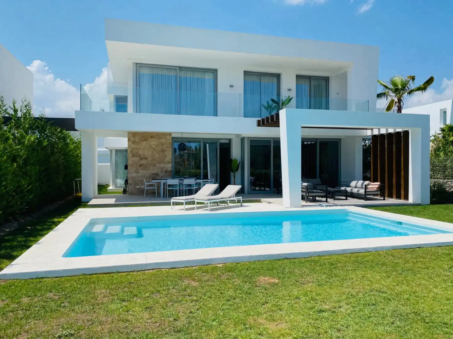 Piscina de Casa o xalet de lloguer en Marbella amb Moblat