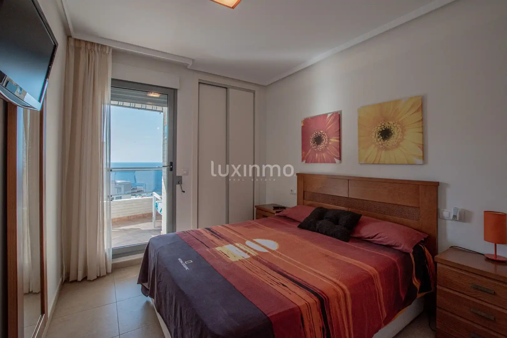 Bedroom of Flat for sale in Calpe / Calp  with Air Conditioner, Terrace and Storage room