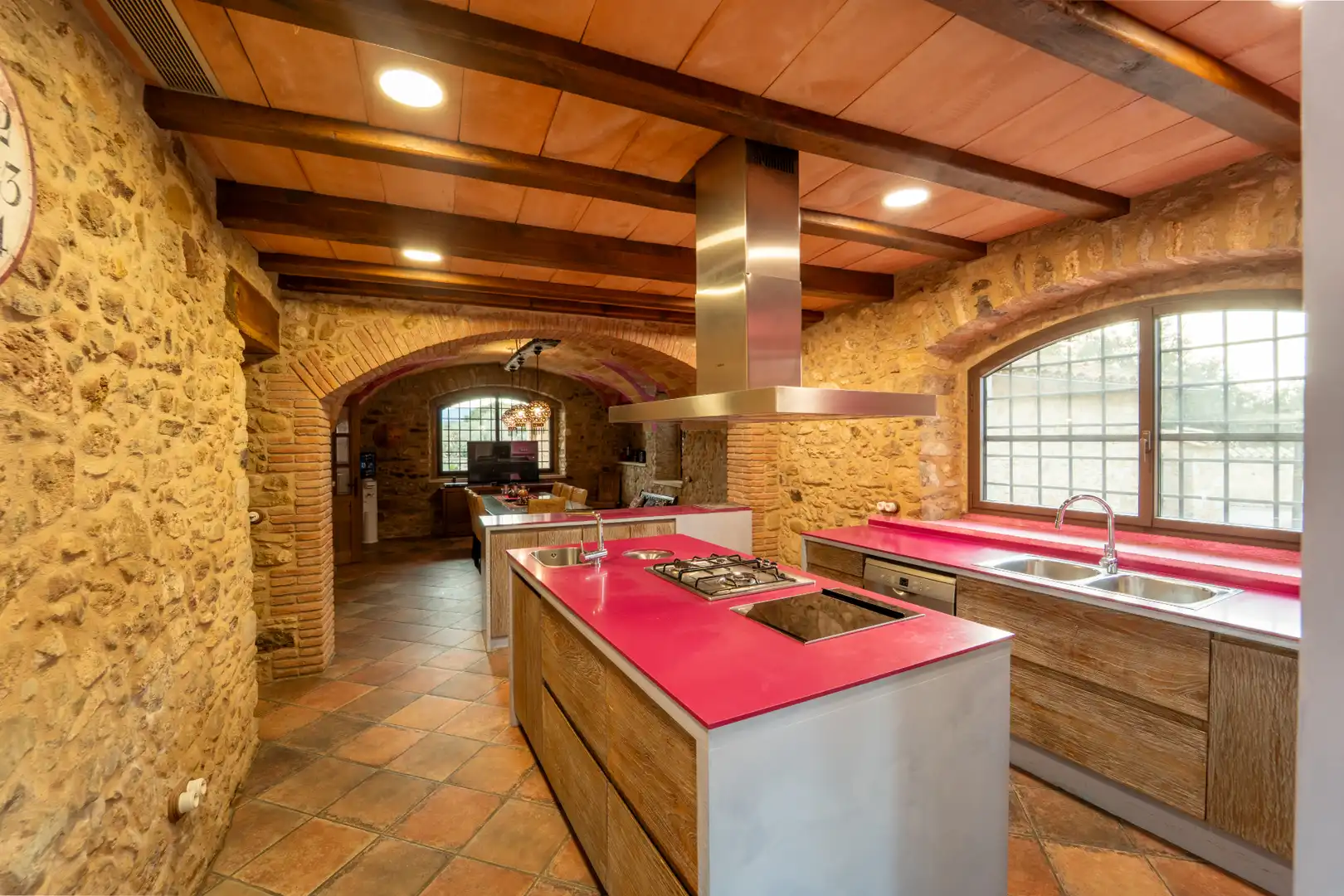 Cocina de Finca rústica en venta en Sant Joan de Mollet con Aire acondicionado, Calefacción y Jardín privado