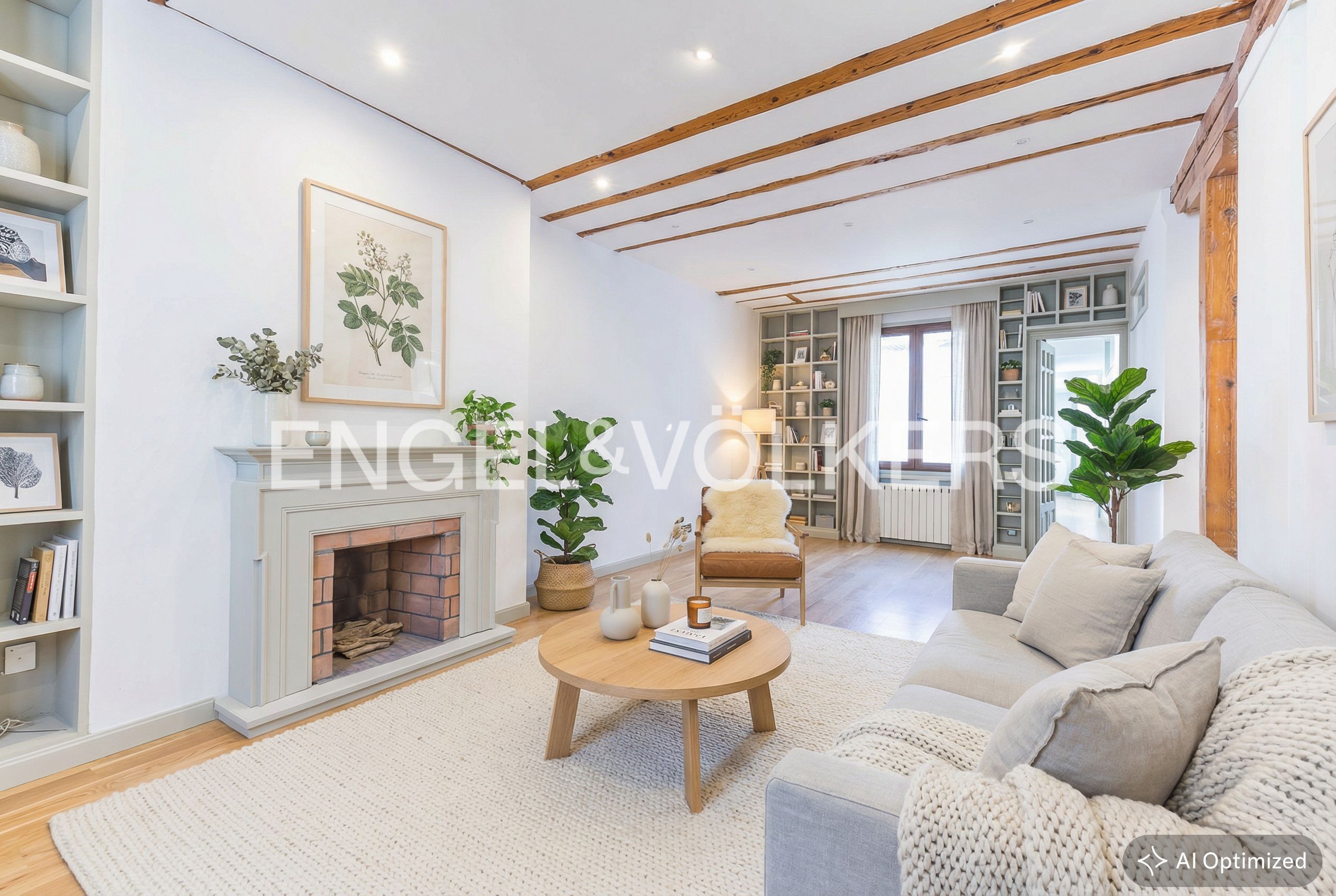 Sala d'estar de Apartament de lloguer en  Madrid Capital amb Aire condicionat i Calefacció