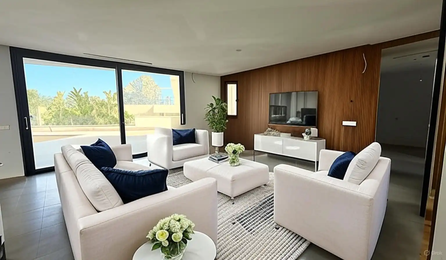 Sala d'estar de Casa o xalet en venda en Calpe / Calp amb Aire condicionat, Calefacció i Jardí privat