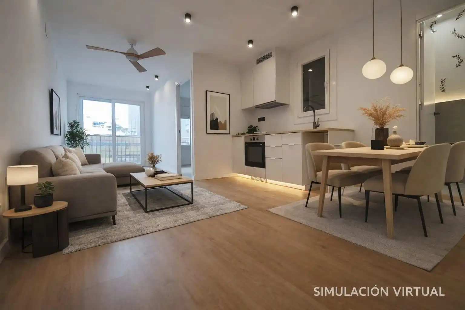 Wohnzimmer von Wohnung zum Verkauf in Vilanova i la Geltrú mit Parkett